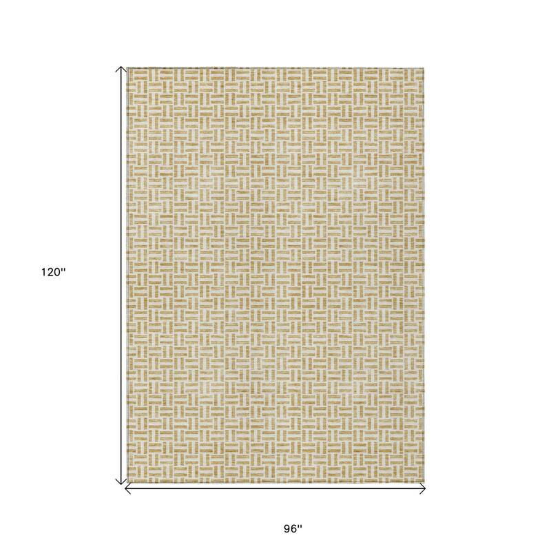 HomeRoots Geometric Transitional Rectangle Outdoor Rug