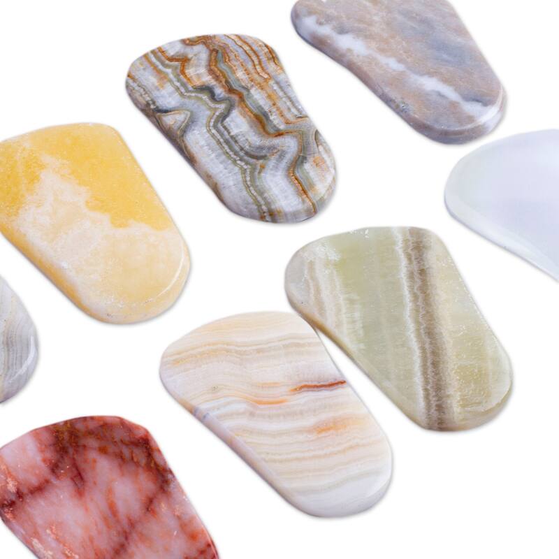 Novica Handmade Gentle Caress Stress-Relieving Stones (Set Of 2)