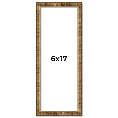 6x17 Frame Gold Solid Wood Picture Frame - Complete Modern Photo Frame