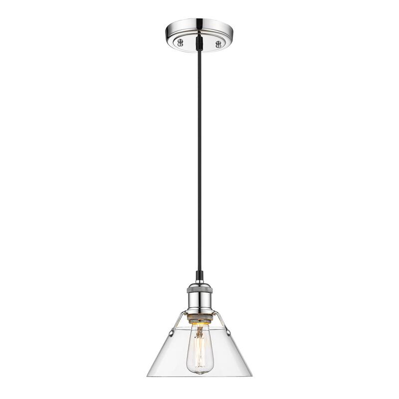 Orwell 7.5" Wide Small Pendant in Chrome with Clear Glass - Silver