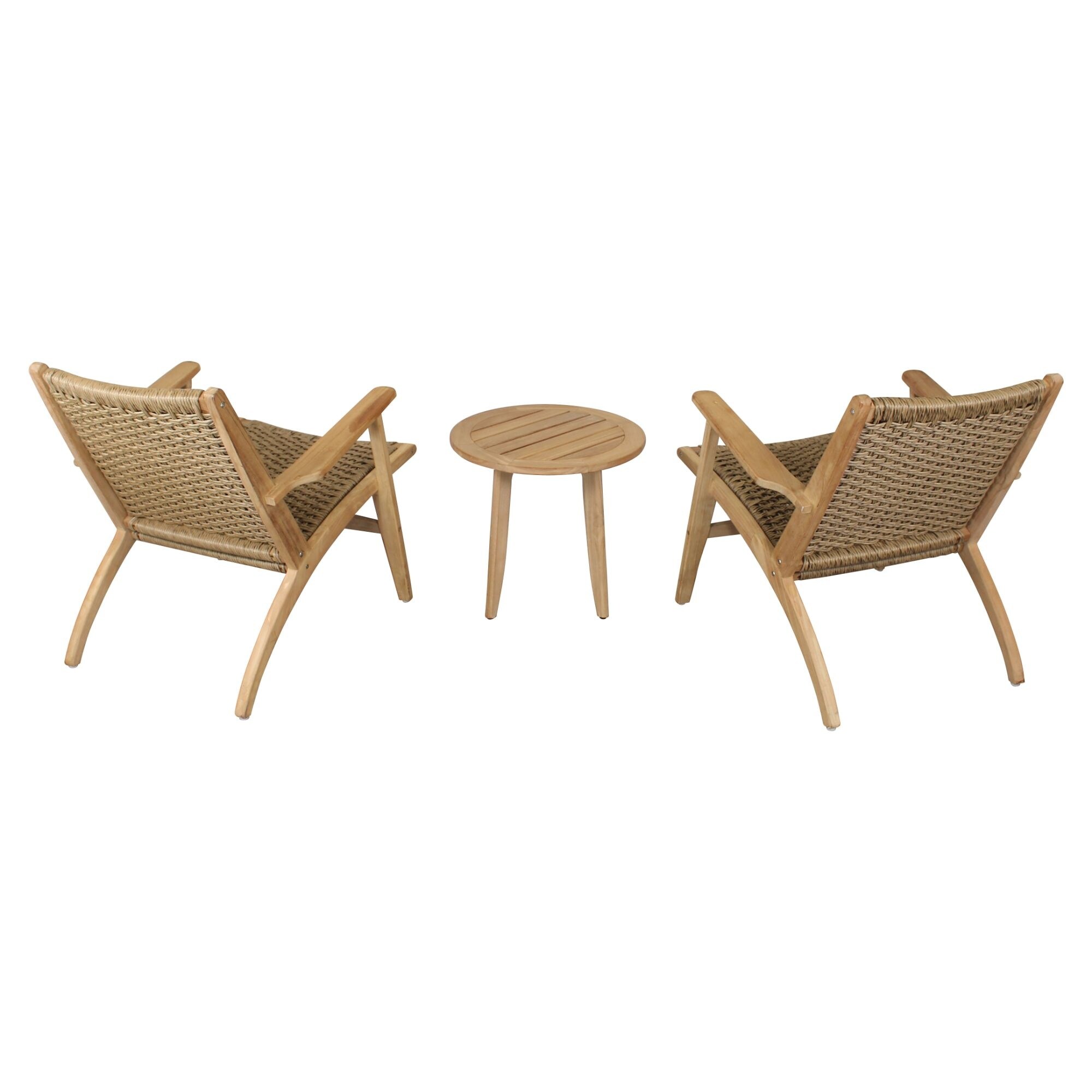 Shop Courtyard Casual Siesta 1 Teak Arm Chair With Hyacinth Wicker Weaving On Sale Overstock 31940154