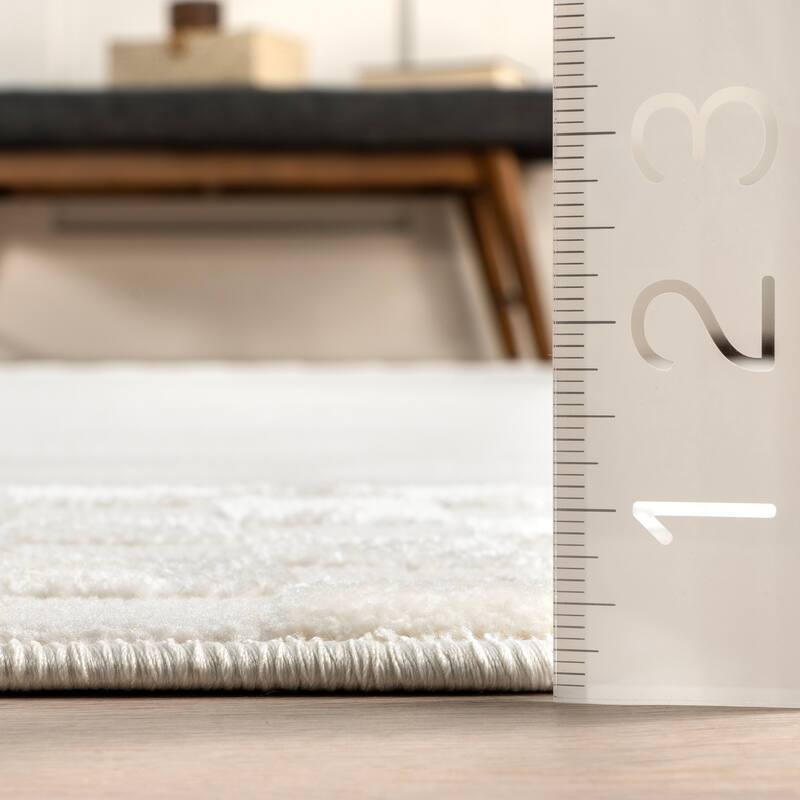 Nuloom Kalina High-Low Checkered Bordered Area Rug
