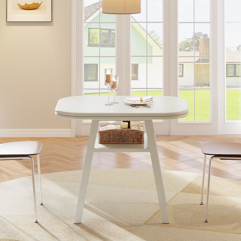 Dining Table for 2-4 People, 31.5 Inches Small Modern Kitchen Table