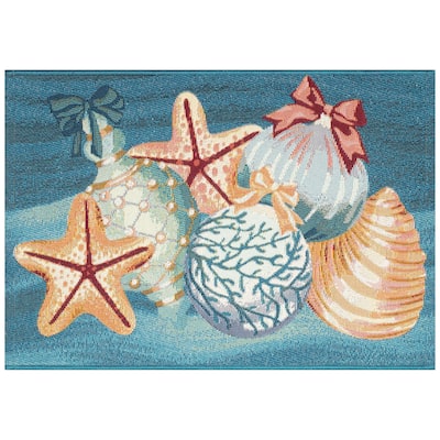 Liora Manne Esencia Sea Gem Ornaments Indoor/Outdoor Mat