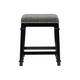 Mayfair Black and White Tweed Backless Counter Stool