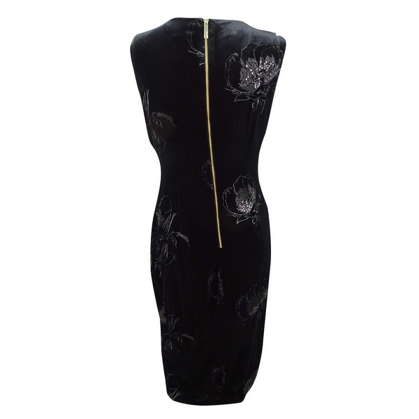 calvin klein burnout velvet dress