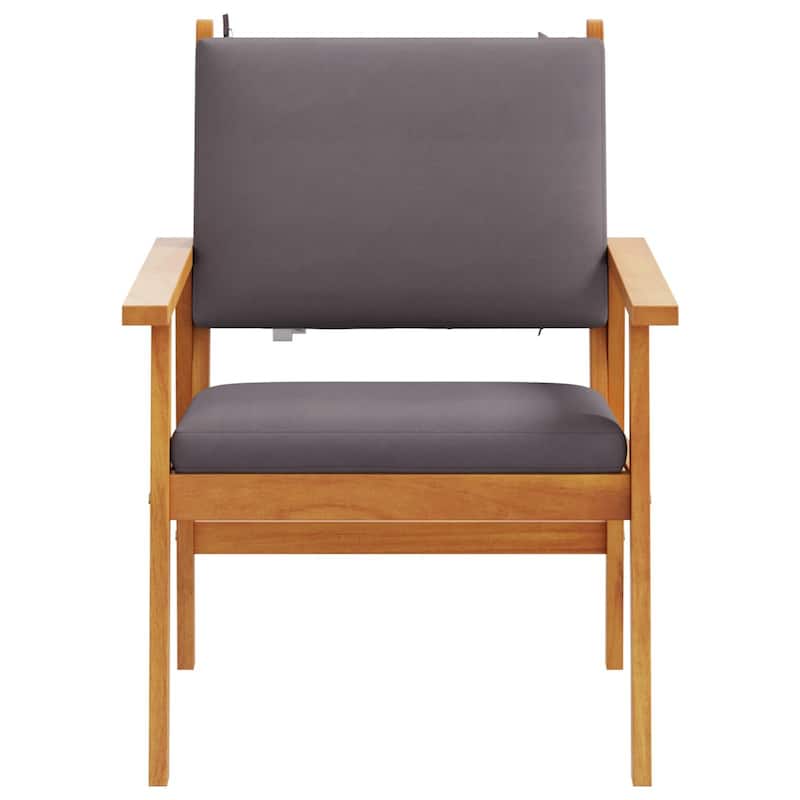 vidaXL Garden Chairs 2 pcs with Cushions Solid Wood Acacia - 25.8 x 23.4 x 31.1