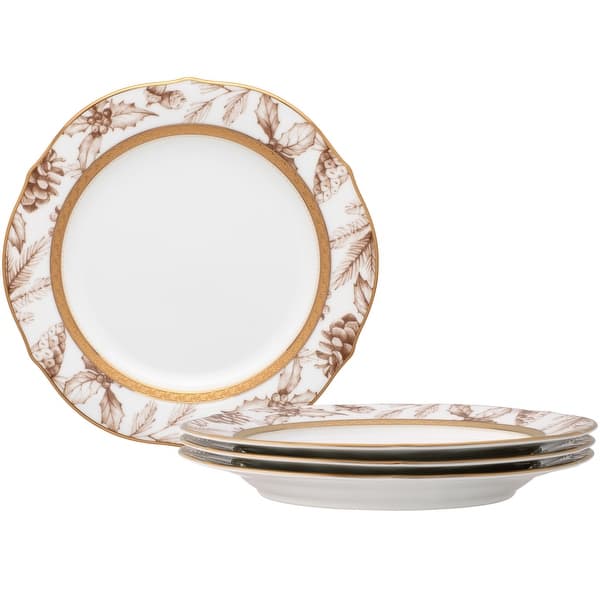 slide 2 of 5, Noritake Charlotta Gold Set Of 4 Holiday Harvest Accent Plates, 9"