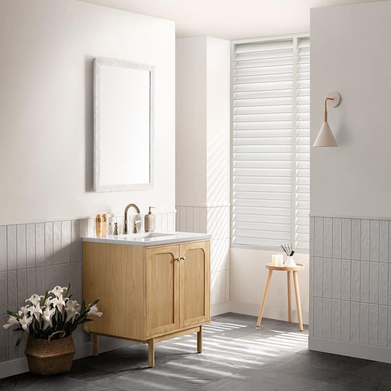 James Martin Vanities Laurent 30" Single Vanity, Light Natural Oak