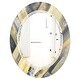 preview thumbnail 7 of 5, Porch & Den 'Geometric Beige Glacier' Printed Wall Mirror 24in.x36in.
