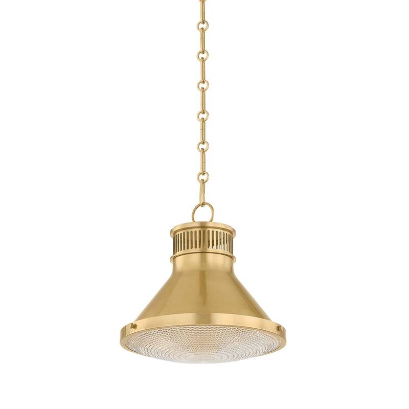 Hudson Valley Lighting MDS2404 Highclere 13" Wide Pendant - Aged Brass