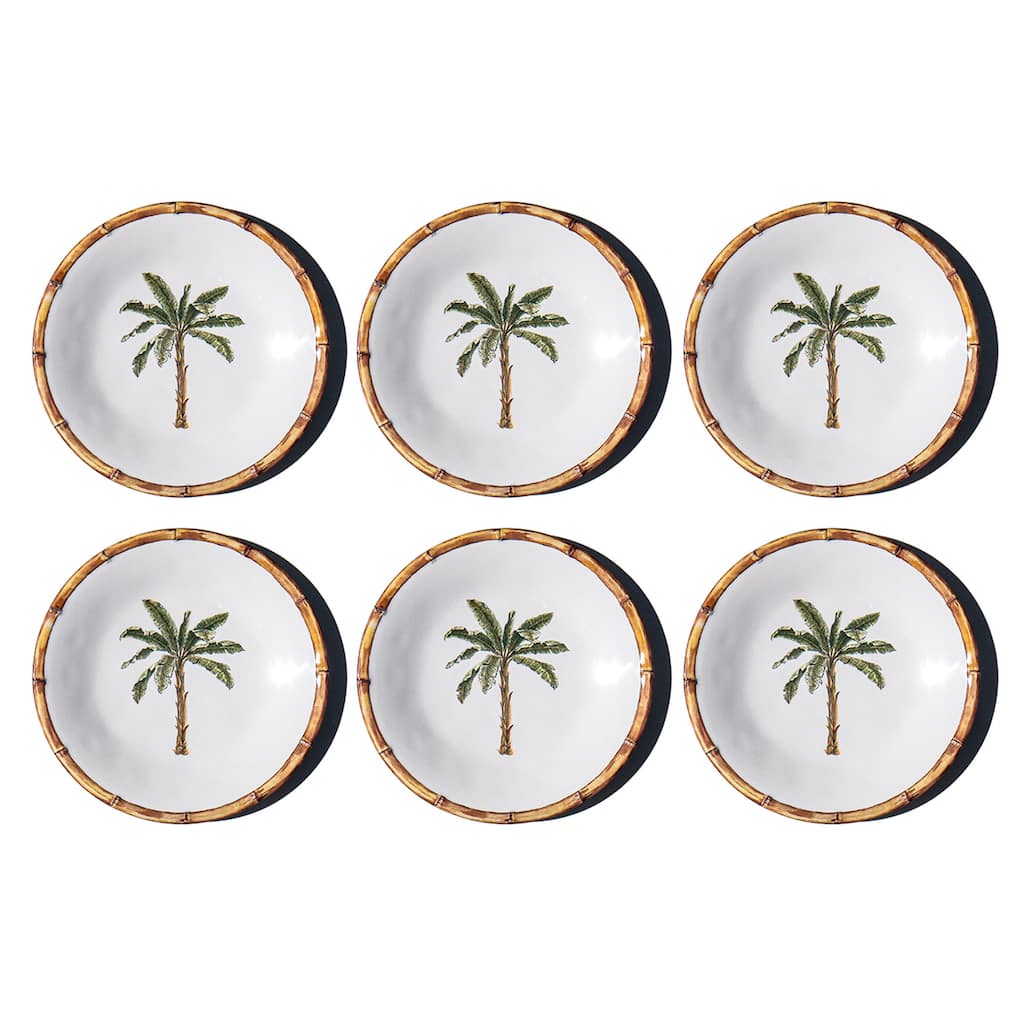 Abode Homewares Rainforest Palm NewWave Melamine Salad Plate - Green - 8.5" - Set of 6