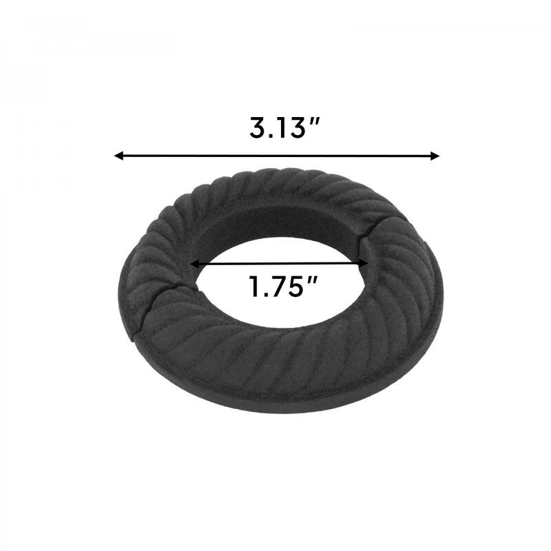 Black Aluminum Radiator Flange Le Cruller Style 1.25" (IPS) Pipe Flanges 1.75" ID - 3.13" OD Renovators Supply