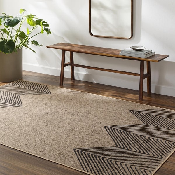 slide 2 of 7, Minata Recycled Bohemian Border Washable Area Rug Natural/Grey - 3' x 5'