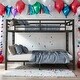 preview thumbnail 2 of 7, Full XL over Queen Metal Bunk Bed With 2 Side Ladder For Home