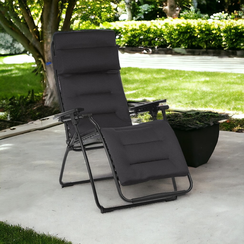 Outdoor Zero Gravity Chair Steel Frame with Removable Cushion