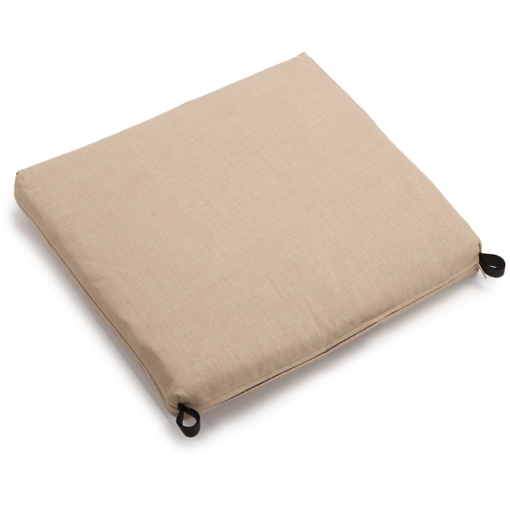 Indoor/Outdoor Polyester Solid Chair Cushion - 20 x 19