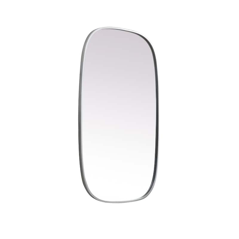 Indigo Home Metal Frame Oval Mirror 24x40 Inch