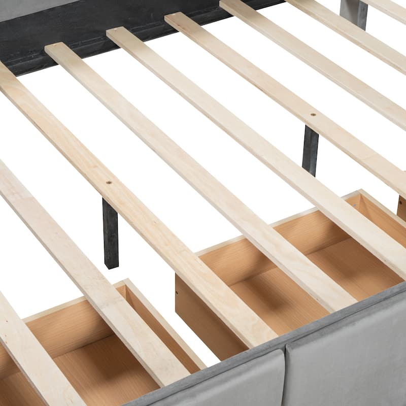 Adorable Full Rabbit-Shaped Bed with Drawers and Storage Pockets