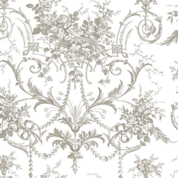 slide 2 of 4, Laura Ashley Tuileries Dark Dove Grey Wallpaper