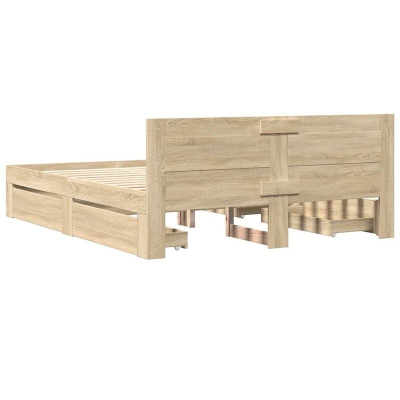 vidaXL Bed Frame 2 pcs Engineered Wood