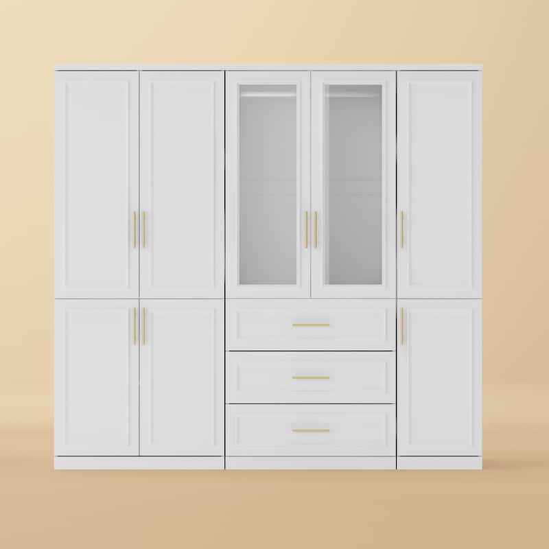 Modular Wardrobe Combo Armoires Closet Freestanding Cabinet Organizer