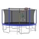 preview thumbnail 16 of 27, 16ft Round Outdoor Trampoline with Enclosure Net and Basketball Hoop