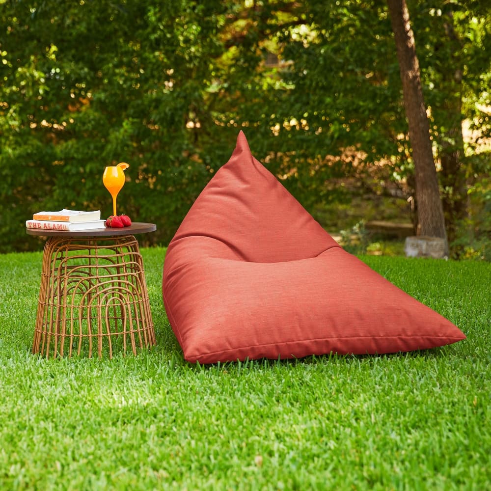 Sorra Home Sunbrella Outdoor Bean Lounger - 54 in W x 38 in W x 21 in H