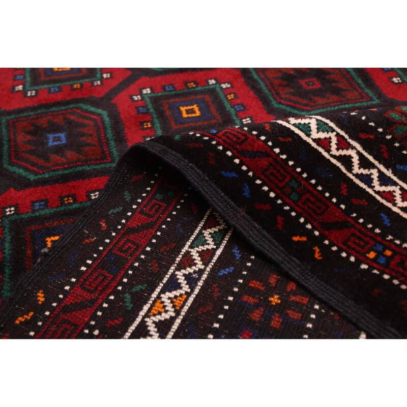 ECARPETGALLERY Hand-knotted Teimani Red Wool Rug - 4'1 x 6'8