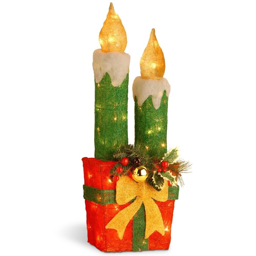 Shop 30 Red And Green Christmas Decorative Gift Box With Candles