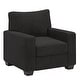 preview thumbnail 43 of 60, Roros Fabric Upholstered Square Arm Chair by iNSPIRE Q Classic Black Woven