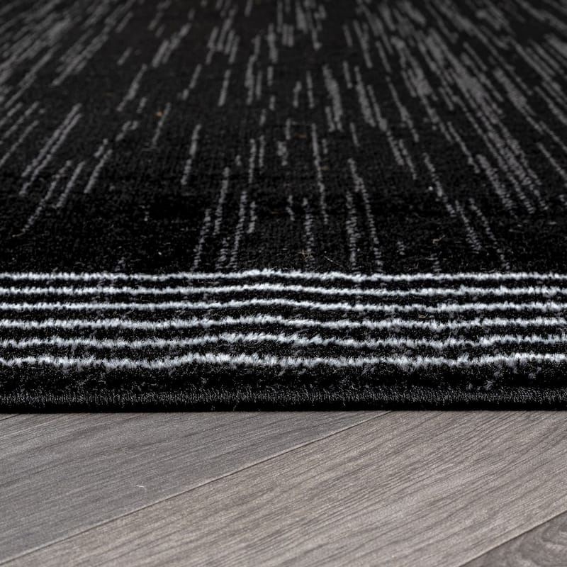 World Rug Gallery Modern Geometric Border Area Rug