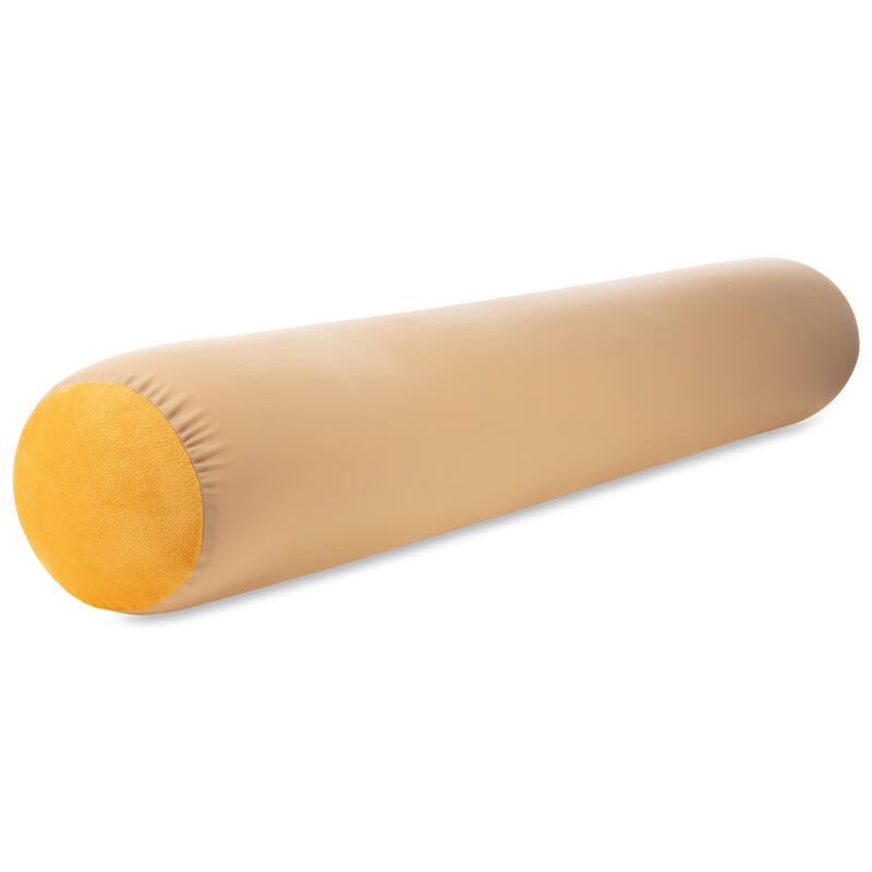 Straight Body Pillow, Premium Microbead,Side Sleeping / Pregnant Women - Barely Beige - Pillow & Cover