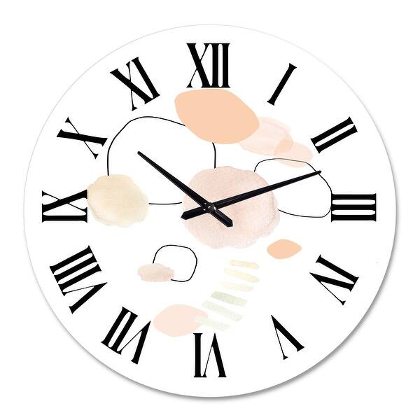 Designart Watercolour Stains Shabby Chic Wall Clock Overstock 33848516