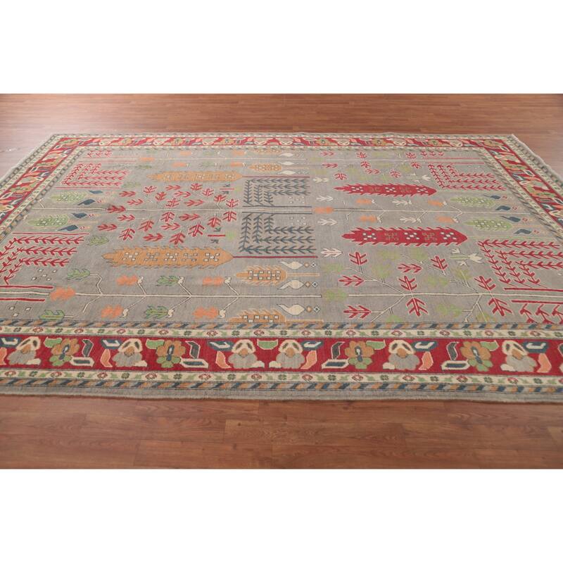 Kazak Oriental Area Rug Handmade Living Room Wool Carpet - 8'0" x 11'7"