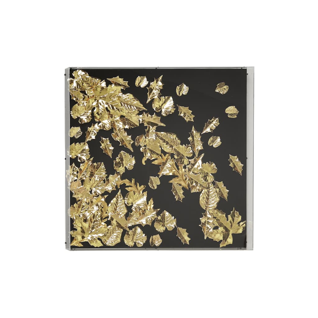 Floral Shadow Box - Gold - Roche River Decor
