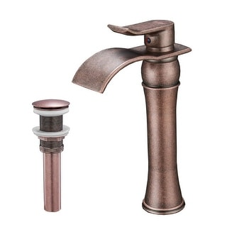 Antique Copper Waterfall Bathroom Basin Faucet Single Handle Sink Tap  tnn014