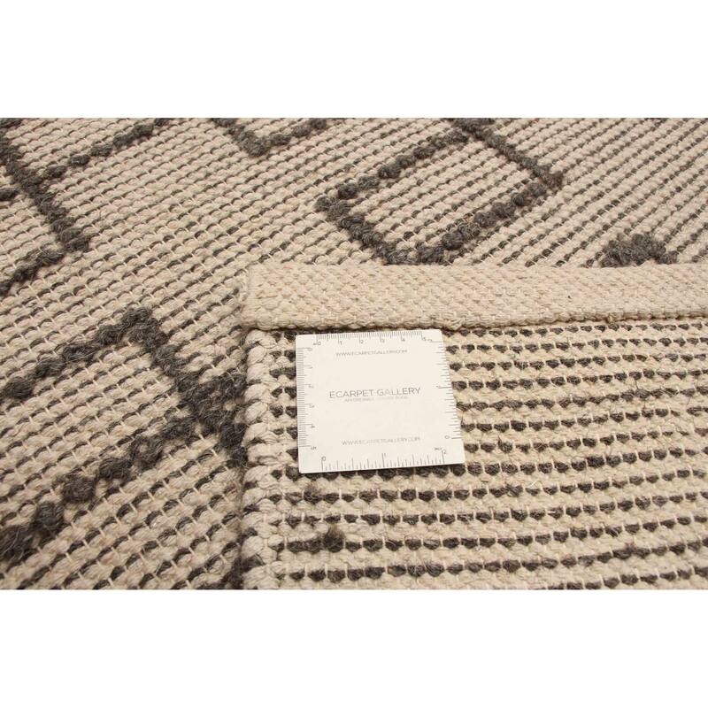 ECARPETGALLERY Braid weave Sienna Khaki Wool Rug - 5'2 x 7'11