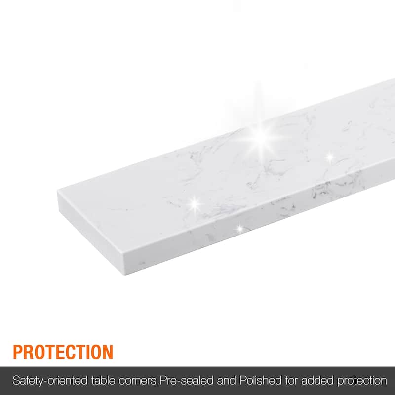 21.25 in. Engineered Marble Side Splash For Cabinet Vanity