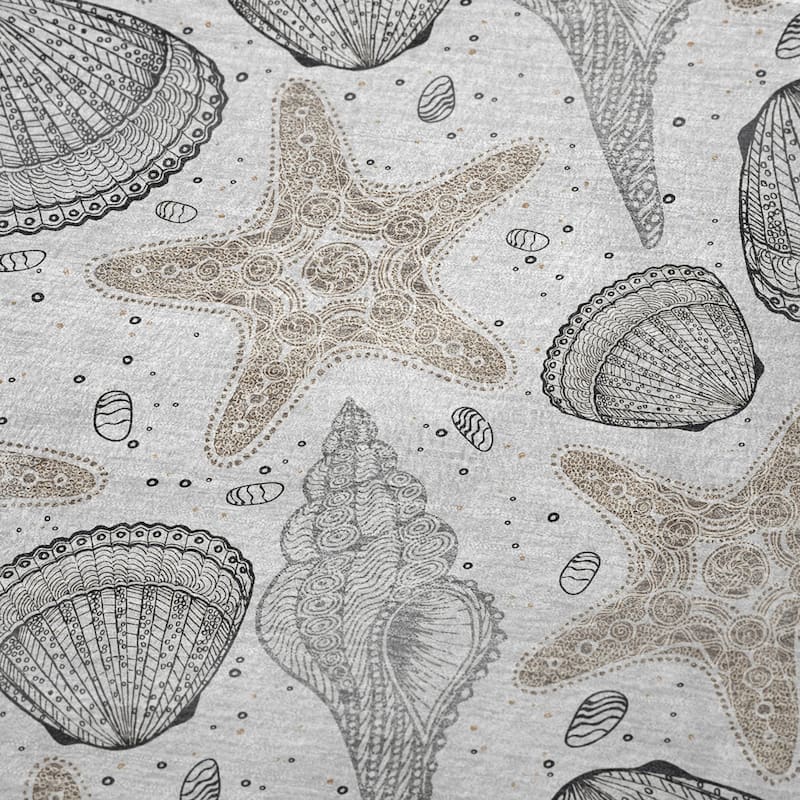 Premium Machine Washable ASB183 Coastal Starfish Sherpa Throw Blanket