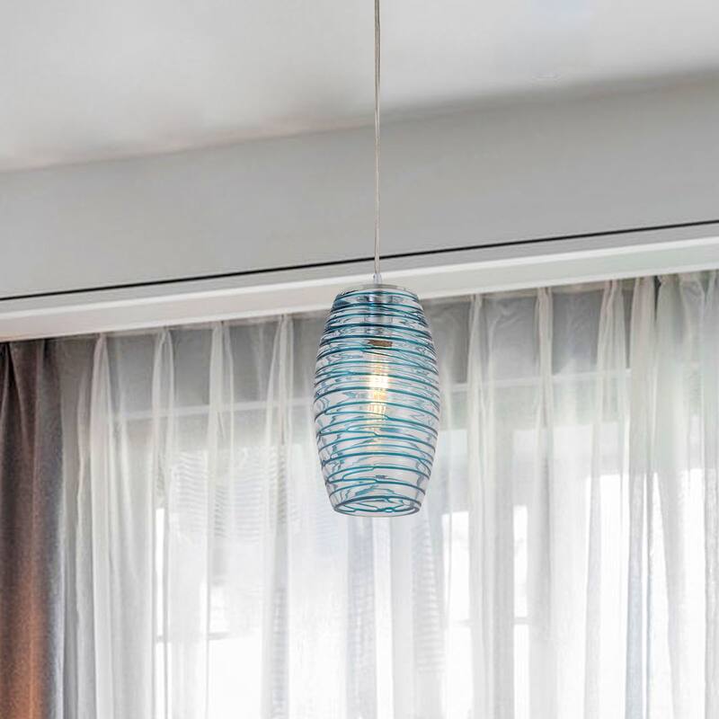 Maxax 1 - Light Clear/Chrome/Blue Single Pendant