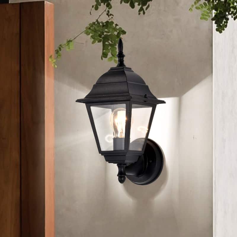 Outdoor Wall Light Fixture Black White Wall Sconces Porch Light 2 Pack