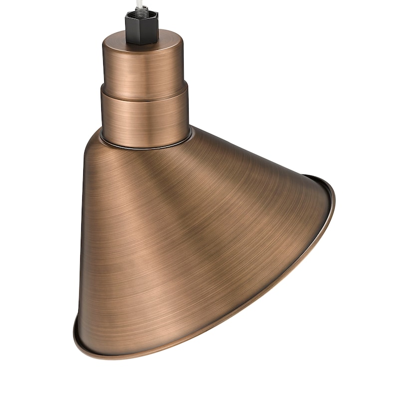 R Series 1-Light Angle Shade - Natural Copper - 12