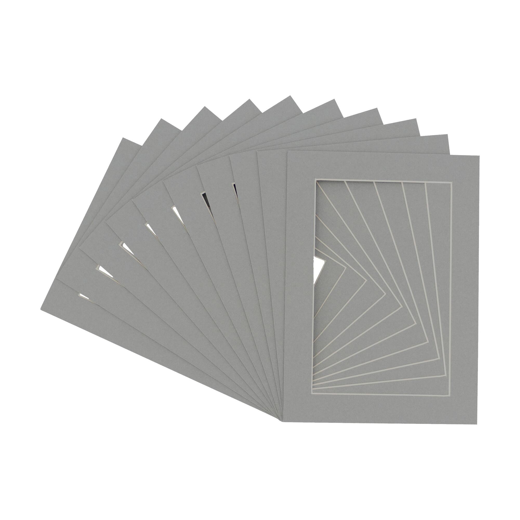 12x16 Mat for 8x10 Photo Mid Grey Matboard for Frames Measuring 12 x