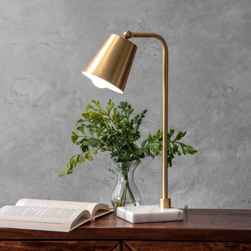 Nuloom 20" Metal Hanging Bell Iron Shade Table Lamp - 6"W x 9"D x 20"H - 6"W x 9"D x 20"H - Brass