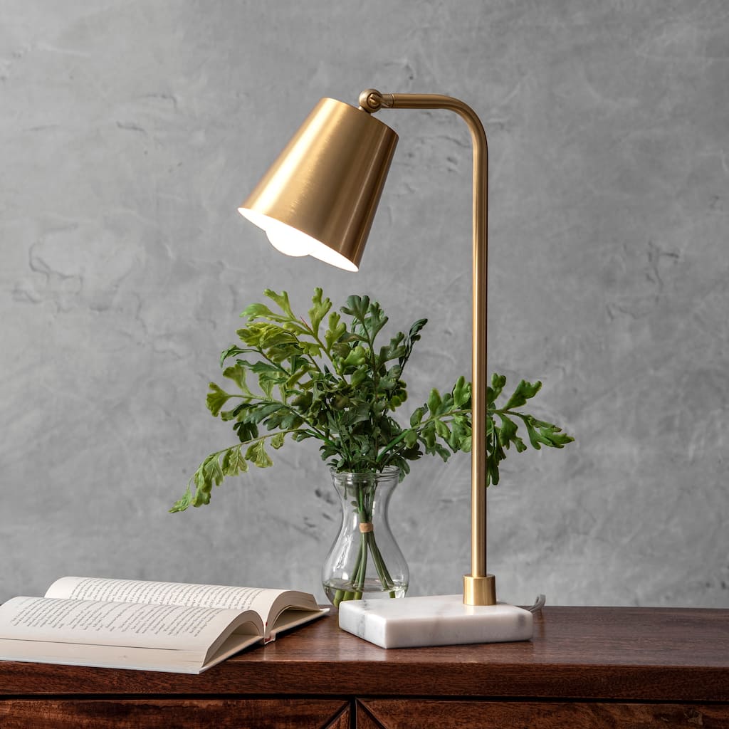 Nuloom 20" Metal Hanging Bell Iron Shade Table Lamp - 6"W x 9"D x 20"H