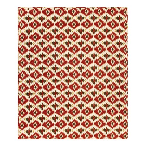 Ikat Cotton Quilted 50" x 60" Throw Blanket - Cream