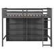preview thumbnail 14 of 20, Space Saving Design Twin Size Loft Bed with 8 Open Storage Shelves and Built-in Ladder