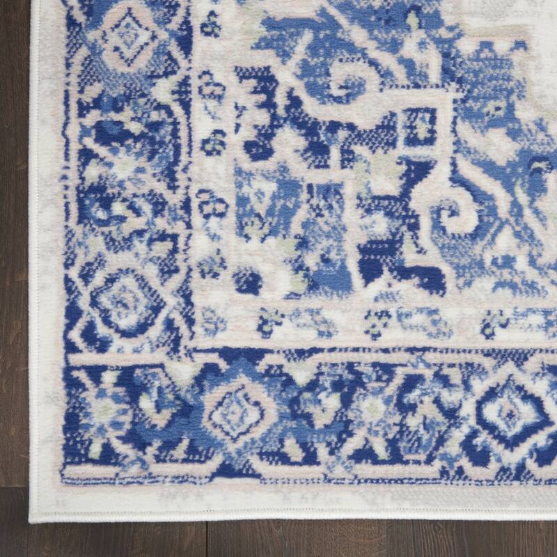 Fove Power Loomed Abstract Floral Traditional Stain Resistant Area Rug By HomeRoots - 72' X '24' X '0.39