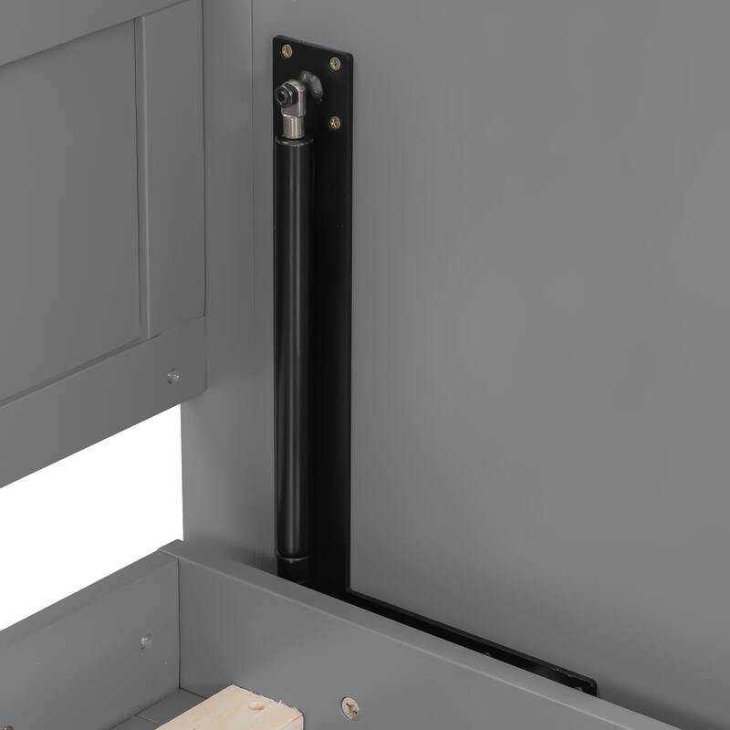 Roomfitters Queen Size Murphy Bed with Folding Desk and USB Charging Ports, Space-Saving Wall Bed with LED Lights